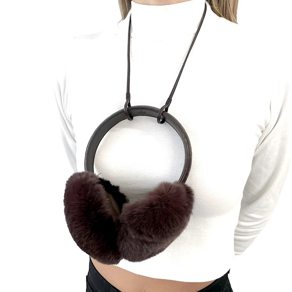 Gucci: Rabbit Fur Leather Ear Muffs *RARE* - Picture 6 of 15